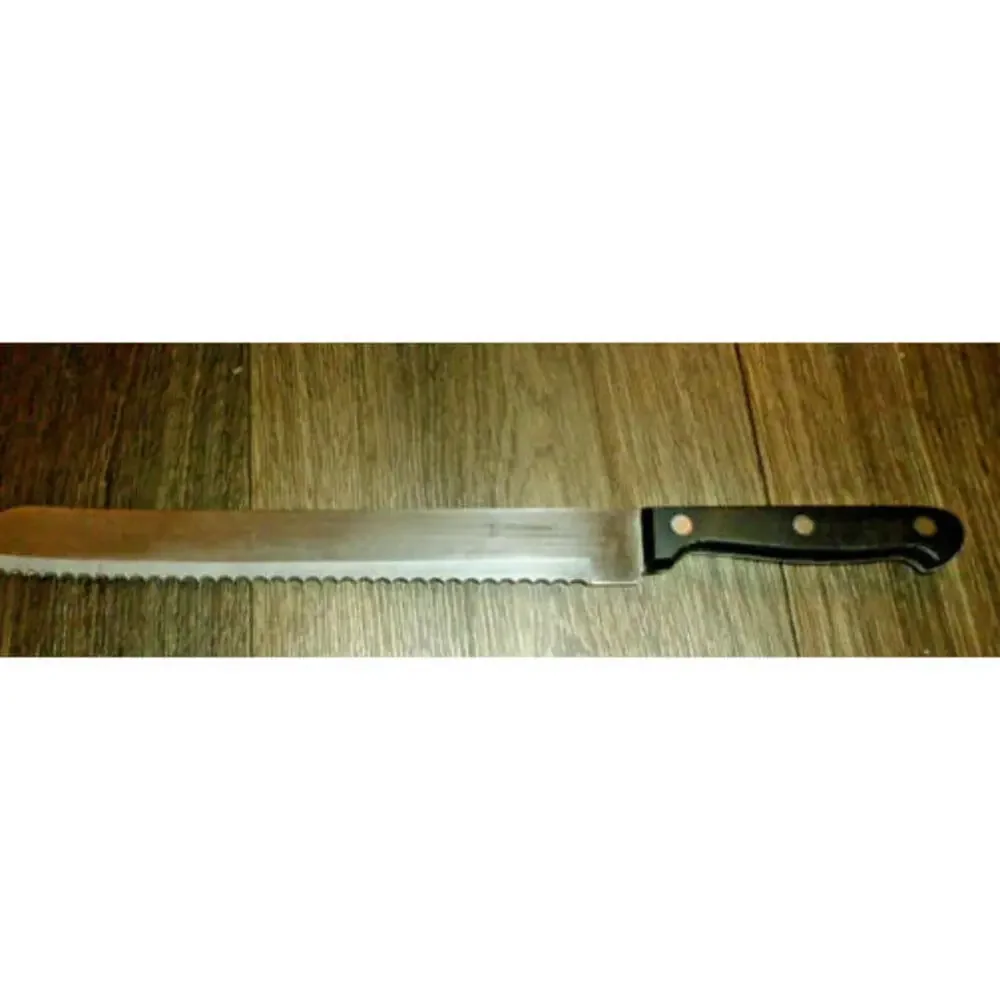 Humbee Chef Bread Knife Excellent 10 Inch Black 3CR14 Serrated Kitchen Tool